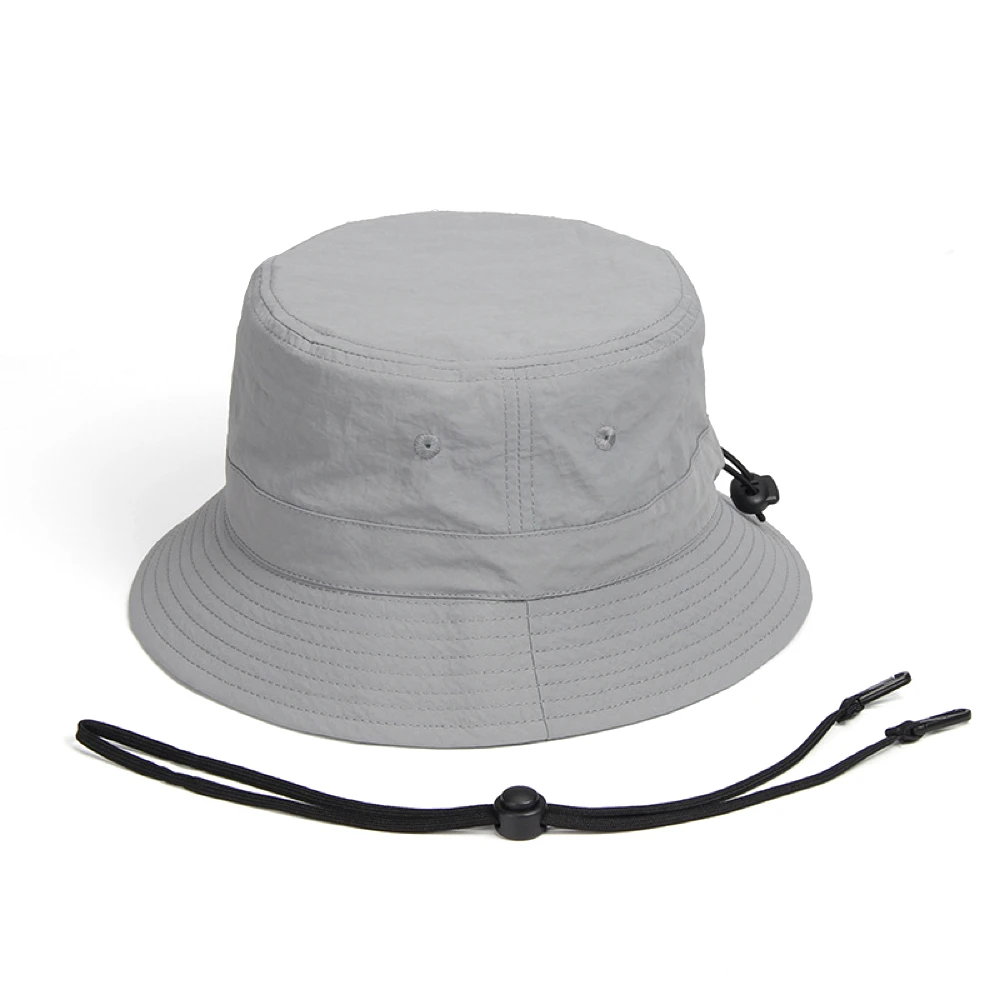 Versatile Camping Hat Waterproof Bucket Hat Summer Outdoor Activities Sun Protection Drawstring Hiking Fishing Sunbathing