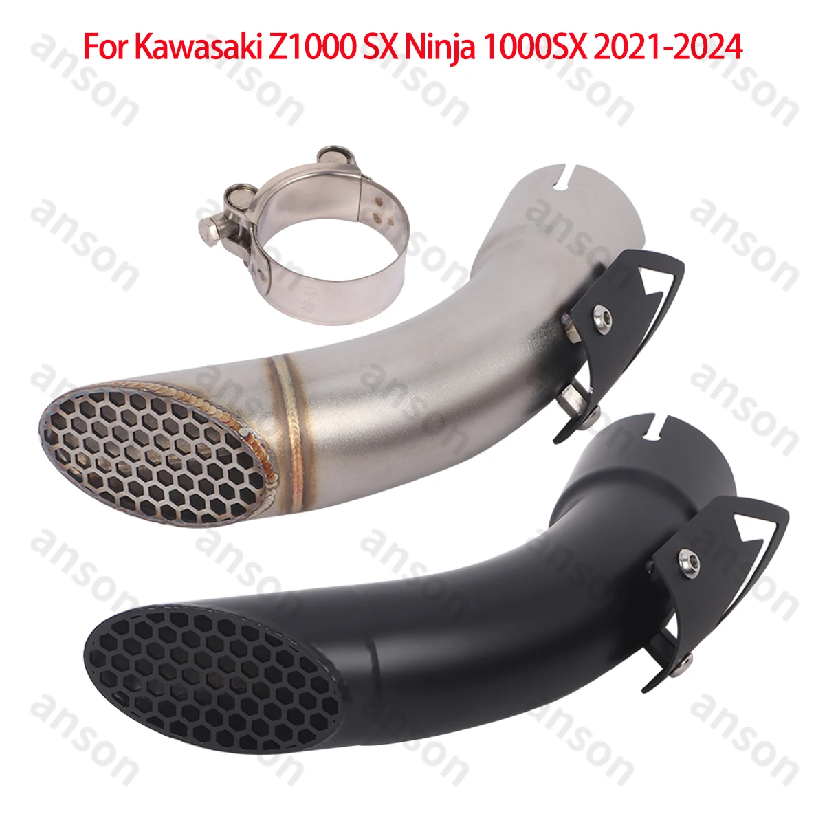 Modify for Ninja 1000SX Exhaust Muffler Pipe Slip For Kawasaki Z1000SX Ninja 1000SX 2020-2024 Moto Exhaust Link Pipe