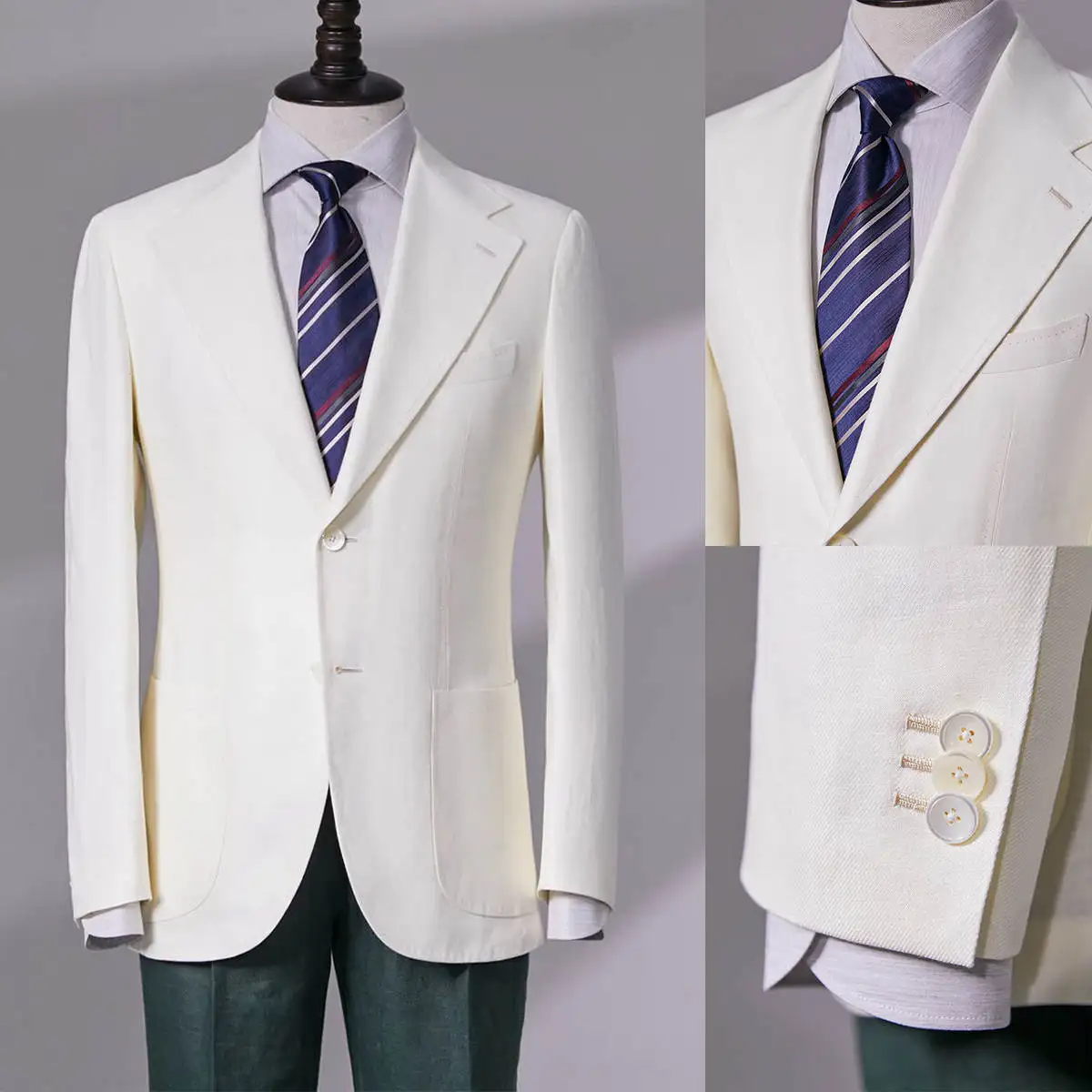 Veste de Mariage à Revers Cranté pour Homme, Blazer Slim Fit pour Marié, ixd'Affaires, Bal, Manteau sur Mesure Uniquement