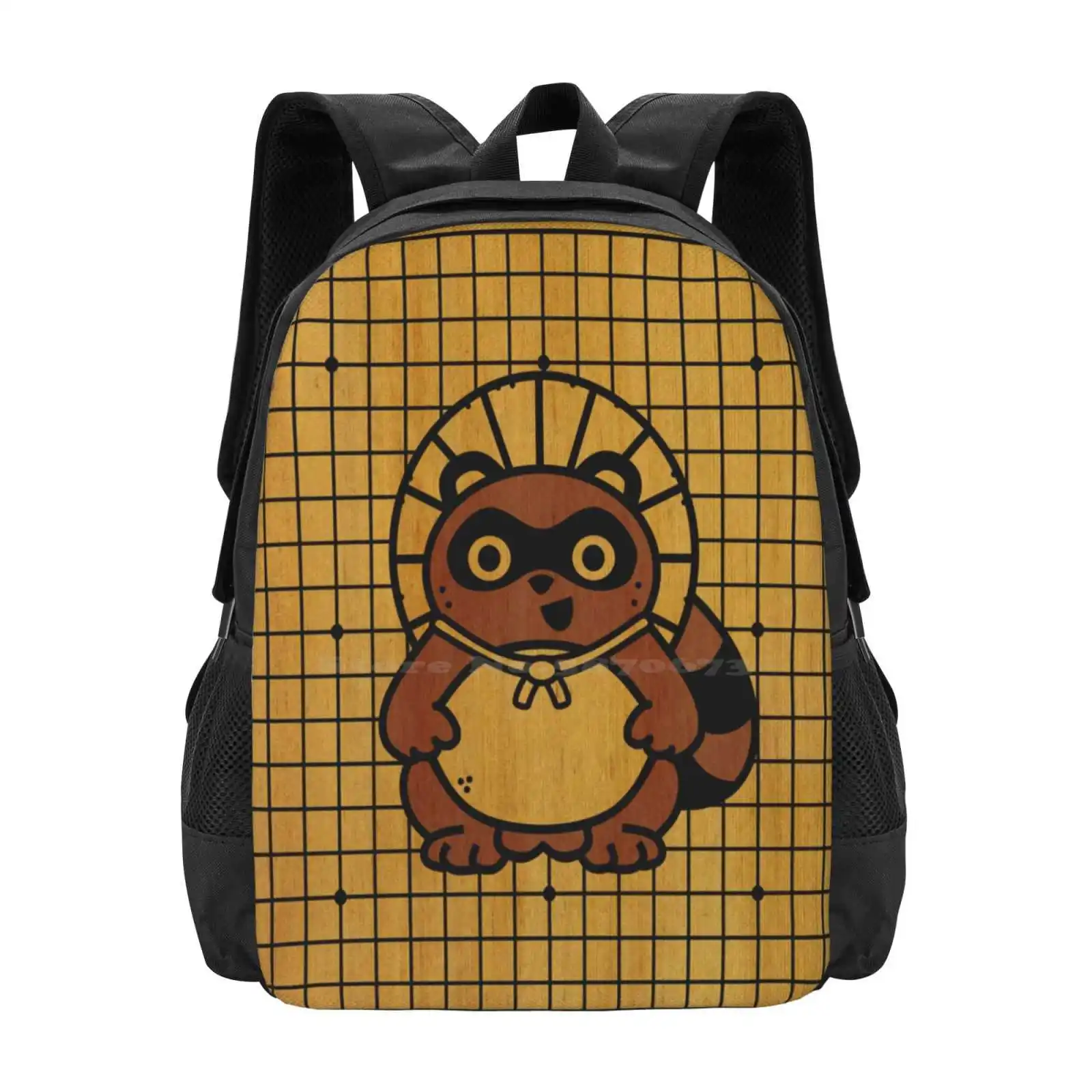 The Tenuki Tanuki Hot Sale Schoolbag Backpack Fashion Bags Baduk Weiqi Kifu Go Board Board Game Go Game Game Record Gideon