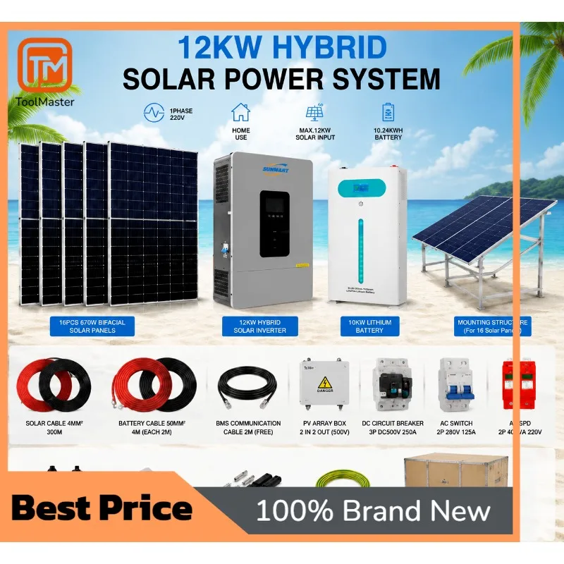 [Hot Sale] 12kW Off Grid Hybrid Inverter 220V Battery Solar System Optional Parallel Operation 6 Units