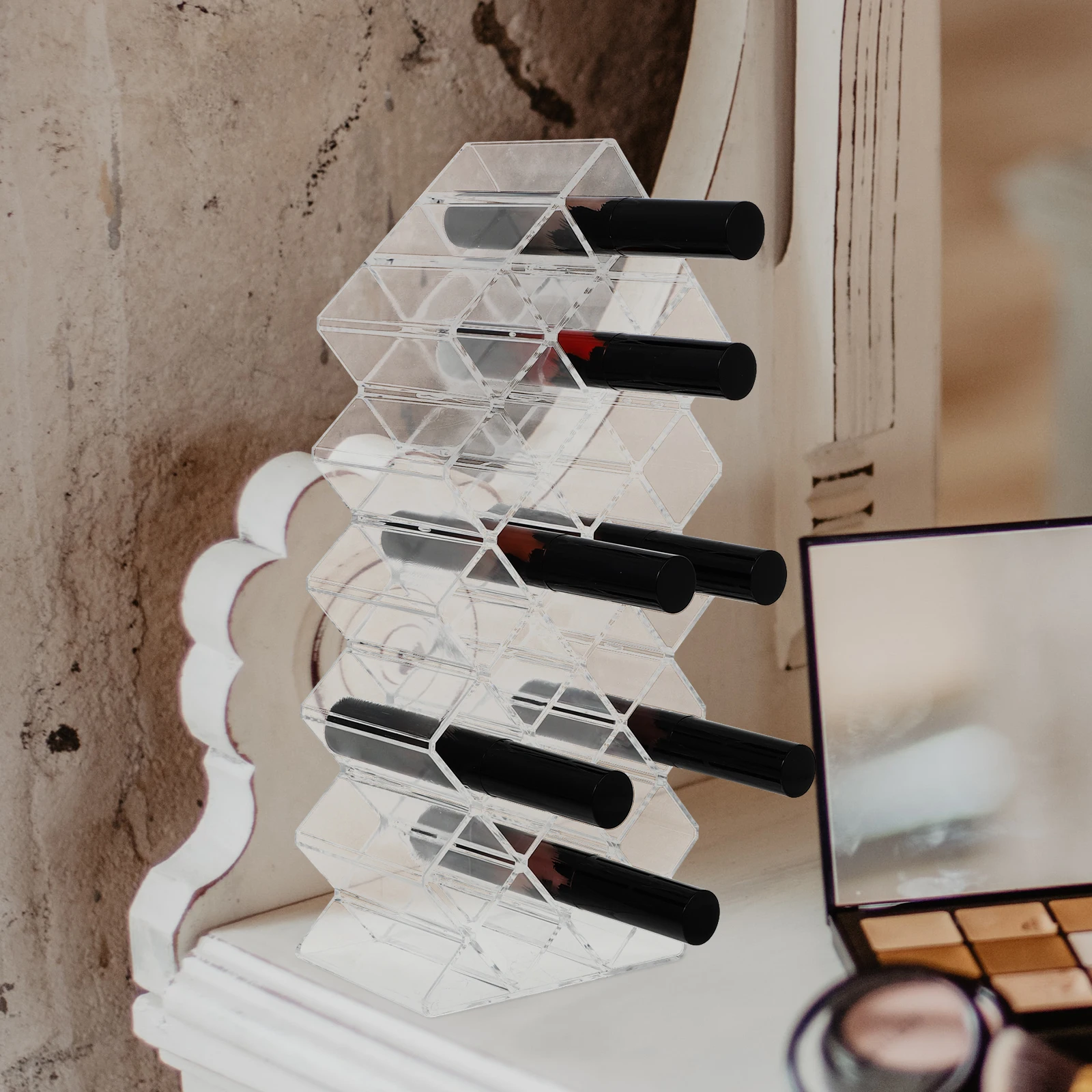 

Acrylic Lipstick Storage Box Fish Shaped Rack Large Capacity Makeup Tool Holder Cosmetics ganizer Desktop Container