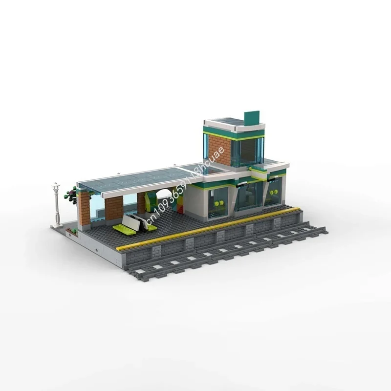 

934pcs MOC Modular Train Station City Trainsed Model Building Festival Gifts Blocks Toys Construction Assemble Idea Brick