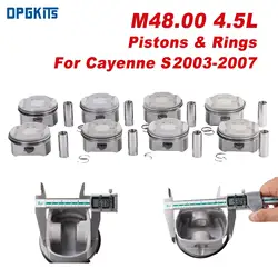 Pistons & Rings Kit STD Φ93mm 94810303133 94810303134 For Porsche Cayenne S 4.5L V8 955 9PA M48.00 94810334100