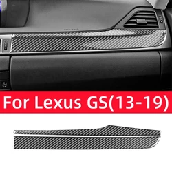 For Lexus GS 2013-2019 Car Interior Accessories Carbon Fiber Auto Co-pilot Storage Box Decorative Strip Trim Cover Stickers