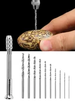 0.3-3.2mm Hand Drill Set Mini Aluminum Twist Drill Bit Woodworking Drilling Rotary Tools For Carving Resin Hand Drill Manual