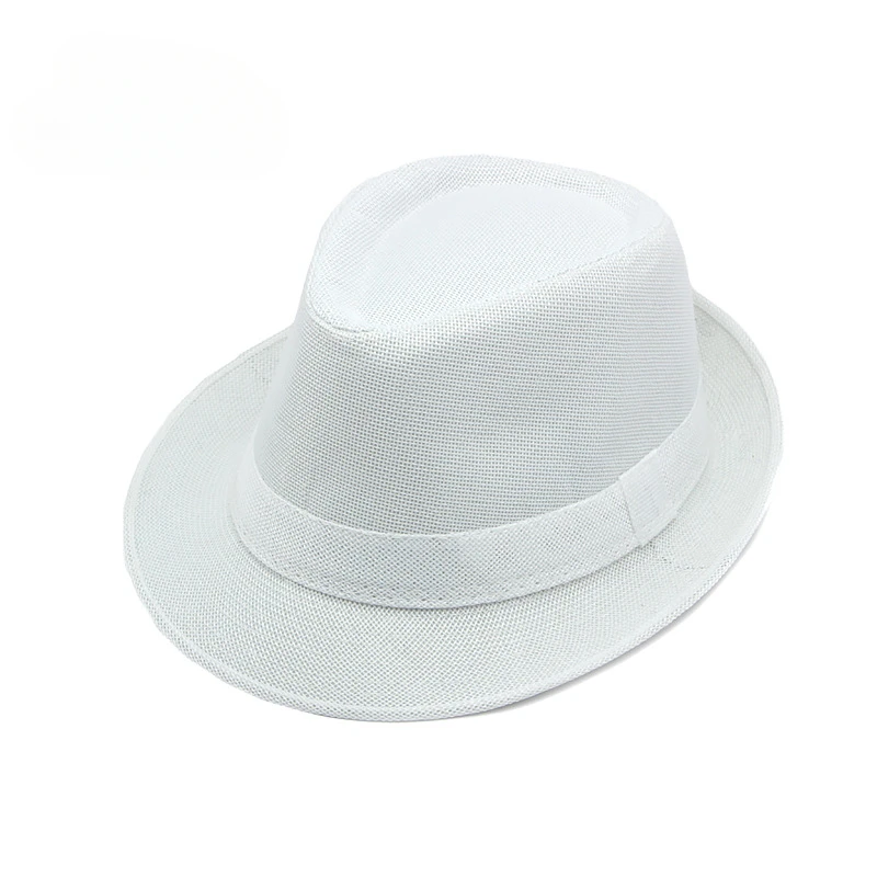 Middle-aged Spring and Summer Outdoor Sun Protection Hat Beach Top Hat Female Casual Retro Jazz Linen Hat Fedoras for Man Party