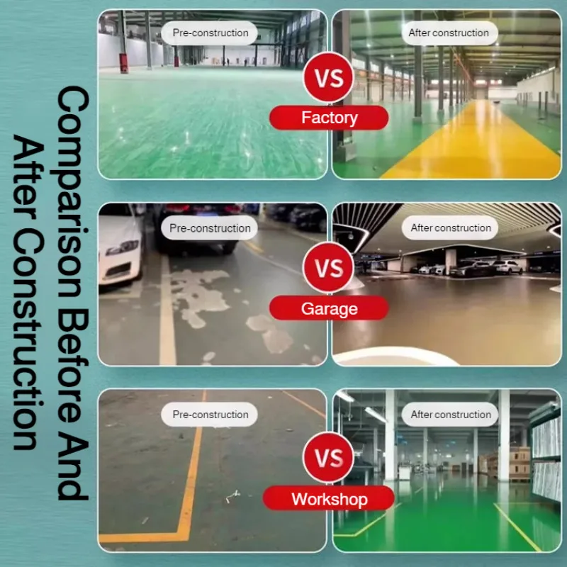 屋内用耐摩耗性エポキシゴールドフロアペイントコーティング、耐久性、高光沢、耐傷性、お手入れ簡単、速乾性、家庭用