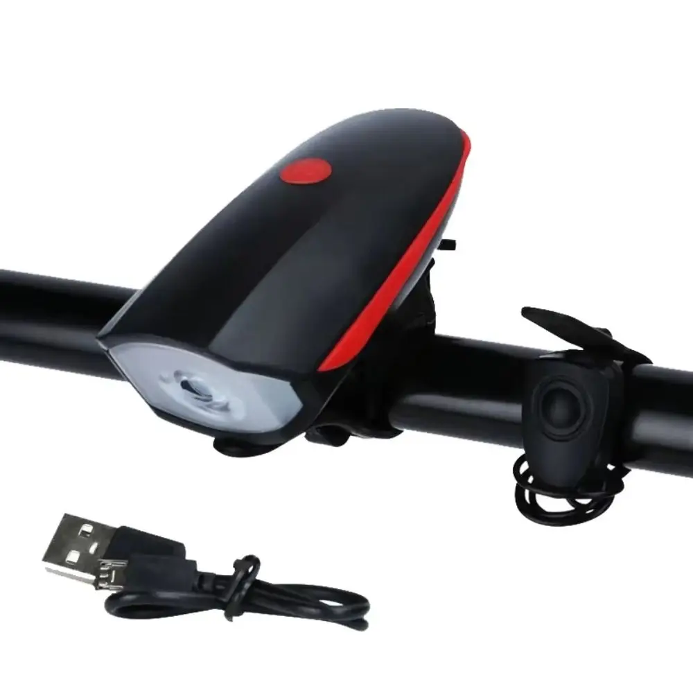 New Plastic Bicycle Light Horn 5 Colors Waterproof Wide-Range Light USB Rechargeable Ultralight Headlight image 5