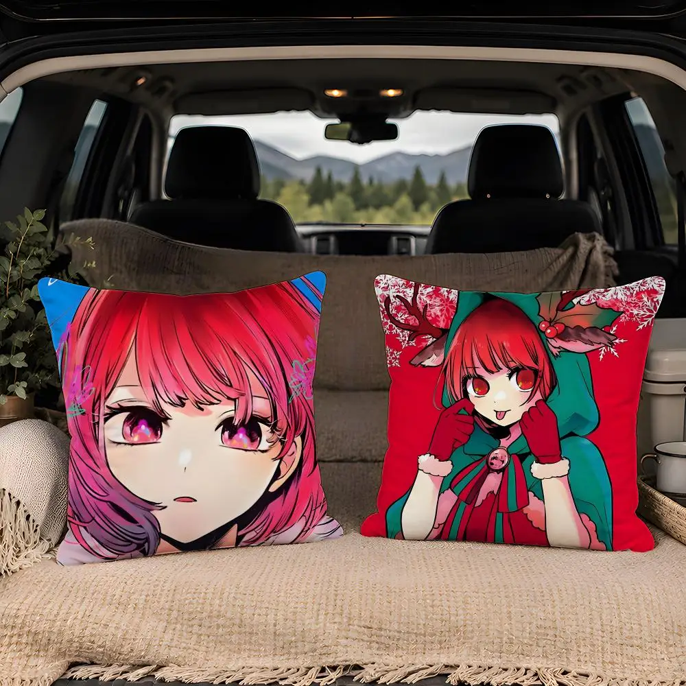 Oshi no Ko Kana Arima  Soft Plush  Double Print and Invisible Zipper for Sofa Home Car Use Cushion Cover