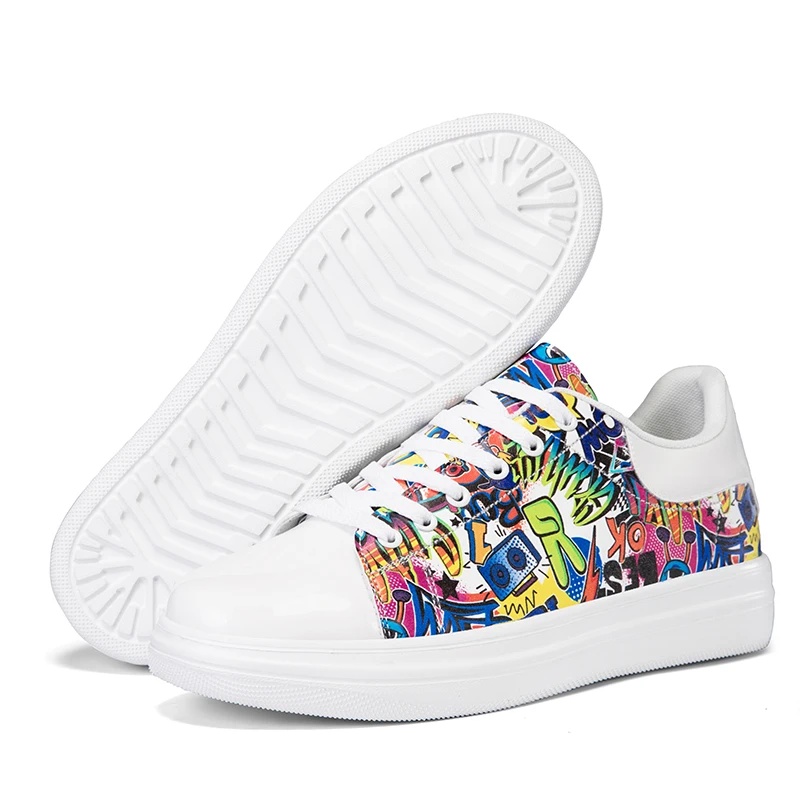

Мужские туфли для скейтбординга размера 39-48, стиль граффити, повседневная обувь, спортивная обувь, уличная, уличная, хип-хоп