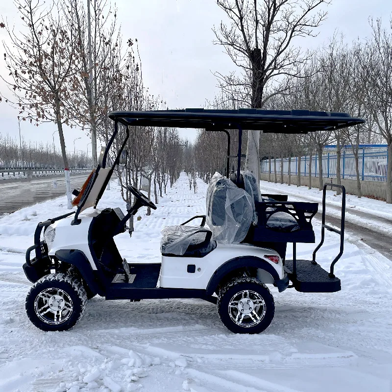 Manufacturer Wholesale Customized Double Arm Structure Sports Golf Cart 4 Wheels Passenger Passenger 4 Seater Small Electric Car