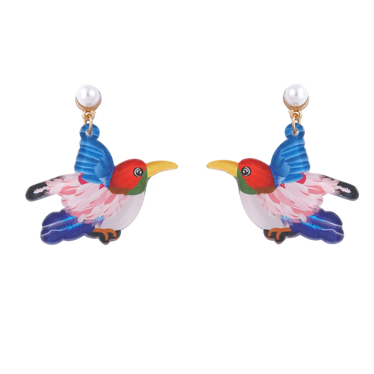 DIGADAGU معدن أكريليك الطيور استرخى أقراط جديدة الحد الأدنى أقراط ساحرة المرأة مجوهرات اكسسوارات اليومية