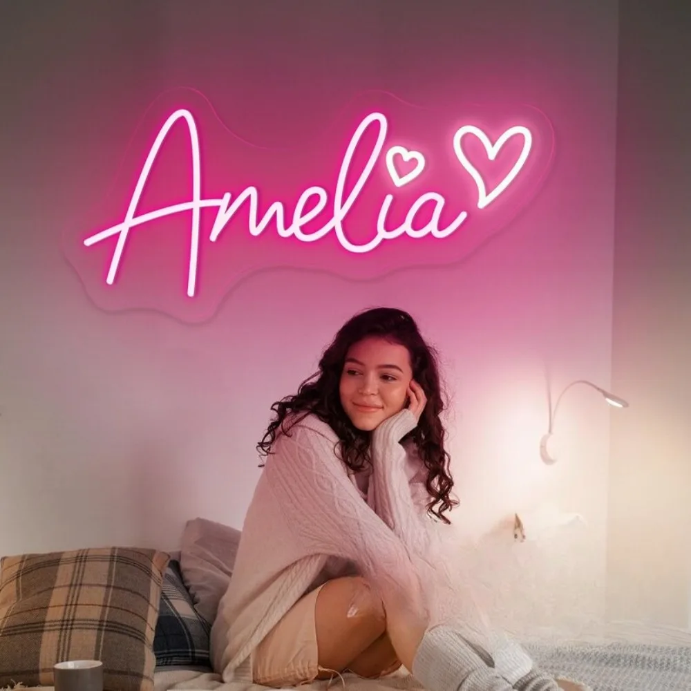 

Custom Neon Led Kids Name Neon Lights Aesthetic Room Decoration Bedroom Neon Led Sign Letters Personalized Gifts Wedding Supplie