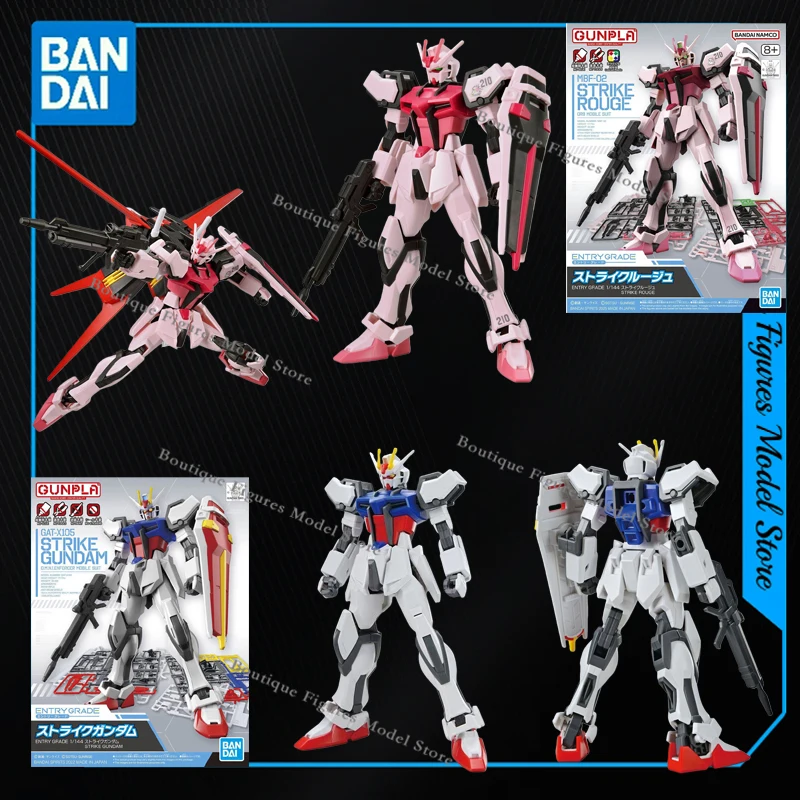 Bandai – figurines originales EG GUNDAM GUNPLA WING RX-78-2 RX-93 VGUNDAM STRIKE ROUGE, modèle d'assemblage, jouets pour enfants
