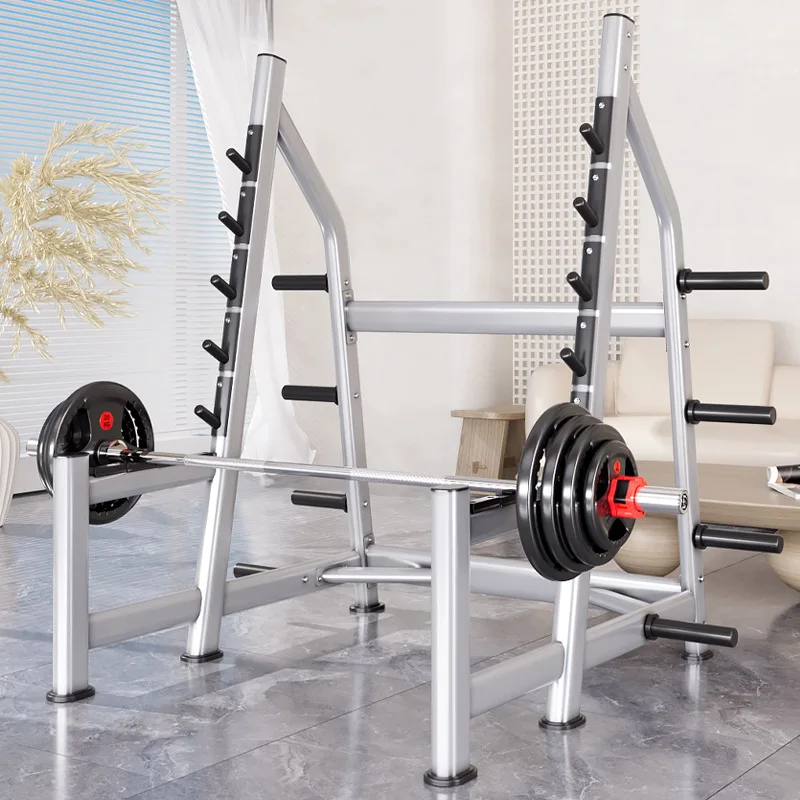 Squat Rack Power Cage, Plate Loaded Power Rack with Safety Arms for Heavy Lifting & Strength Training, Commercial Gym Equipment - view 4
