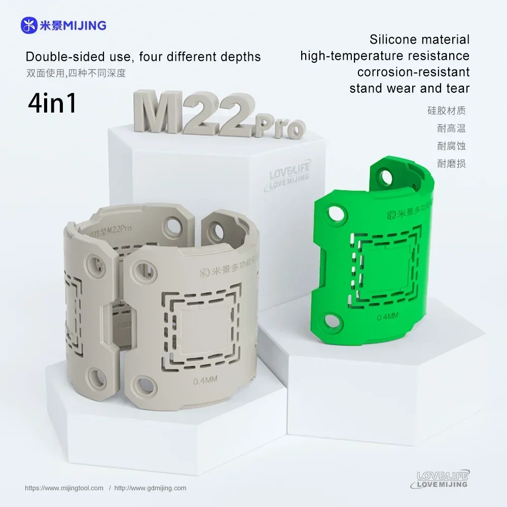 Imagem -02 - Mijing-almofada de Silicone Magnética Resistente ao Calor Multifuncional Chip ic Implant Ferramenta de Estanho para Iphone Repair Welding M22 Pro 4in 1