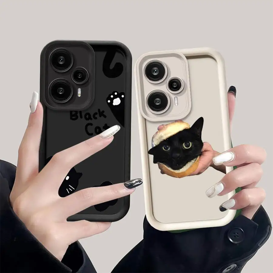 

Cute Cat Soft Shell Phone Case for Xiaomi Poco C51 C61 X3 NFC X3 Pro C50