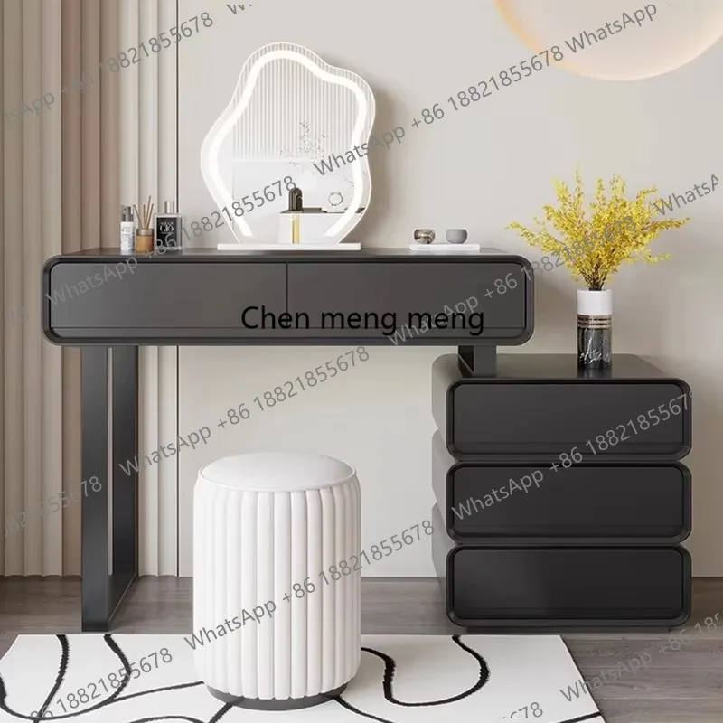 

Черный простой туалетный столик, классический винтажный туалетный столик с ящиком для хранения, роскошный европейский столик, мебель для спальни Schminktisch