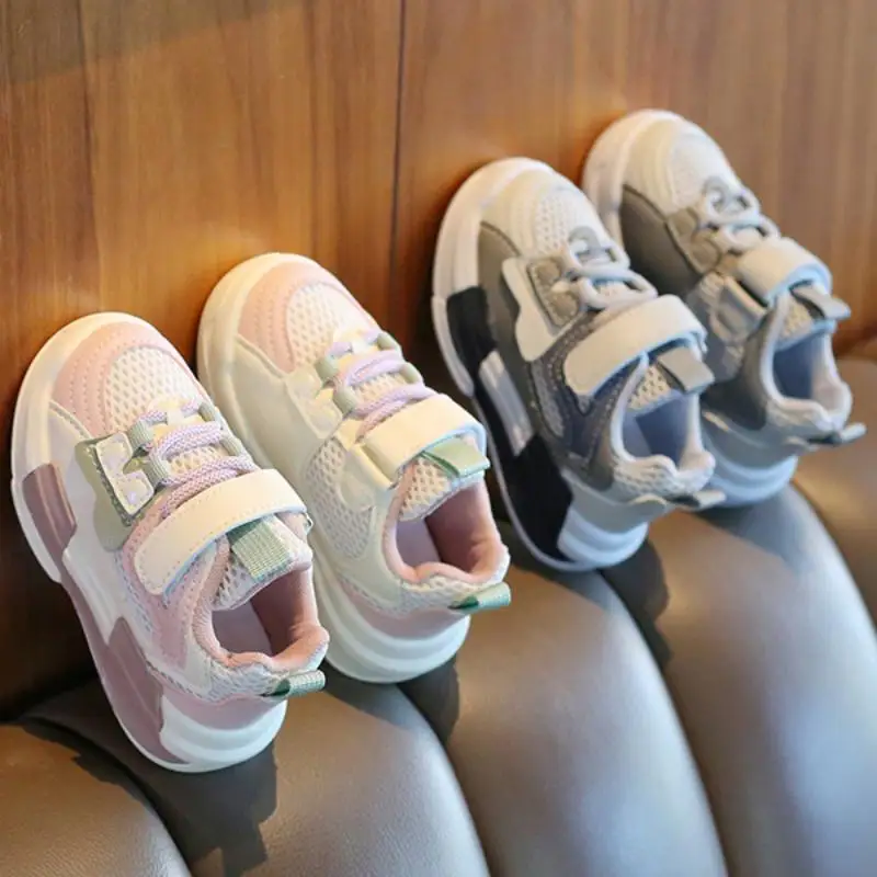 Spring Autumn Kids Shoes Girls Sneakers Mesh Breathable Toddler Boys Shoes Fashion Soft Sole Children Casual Shoes Boys Sneakers