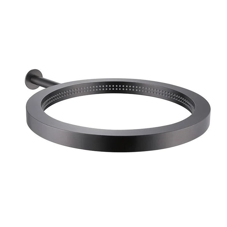 16 inch Bathroom Wall Mounted Shower Head Rainfall stainless steel 42x42cm Brush Gold Gray Basketball Hoop Design Pressure boost