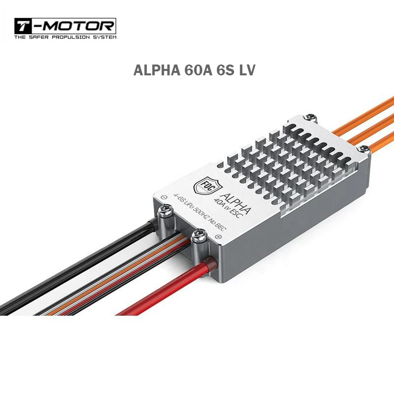 

T-motor ALPHA 60A 6S Low Voltage FOC ESC High Efficiency Electronic Speed Controller for Brushless Motor Multicopter RC Drone