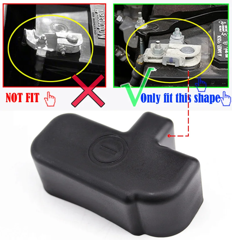 Car Engine Battery Negative Terminal Lid Cover Cap For Ford Explorer 2011 - 2018 Cable Protector 2012 2013 2014 2015 2016 2017