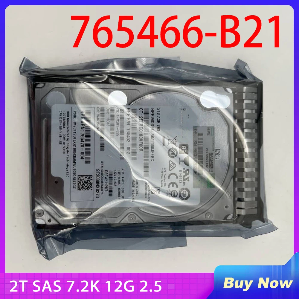 1 Hard PCS G9 765873-001 765470-004 SAS Disk HP 12G 2TB For