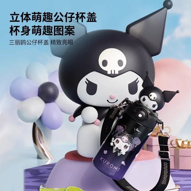 

316Sus Sanrio новая изолированная чашка Hello Kitty Cinnamoroll Kuromi Kawaii изолированная чашка высокого качества соломенный портативный ремешок подарок для девочки