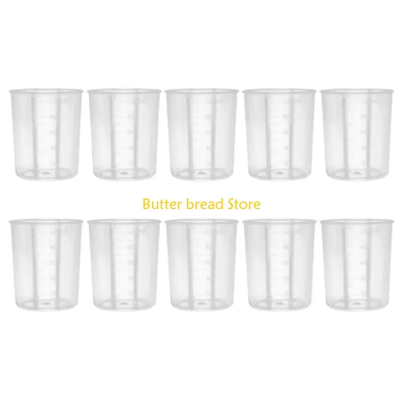 W89C 10 PCS Multi-purpose Measuring Cups for College Kitchen Cooking Baking 8oz 100ML
