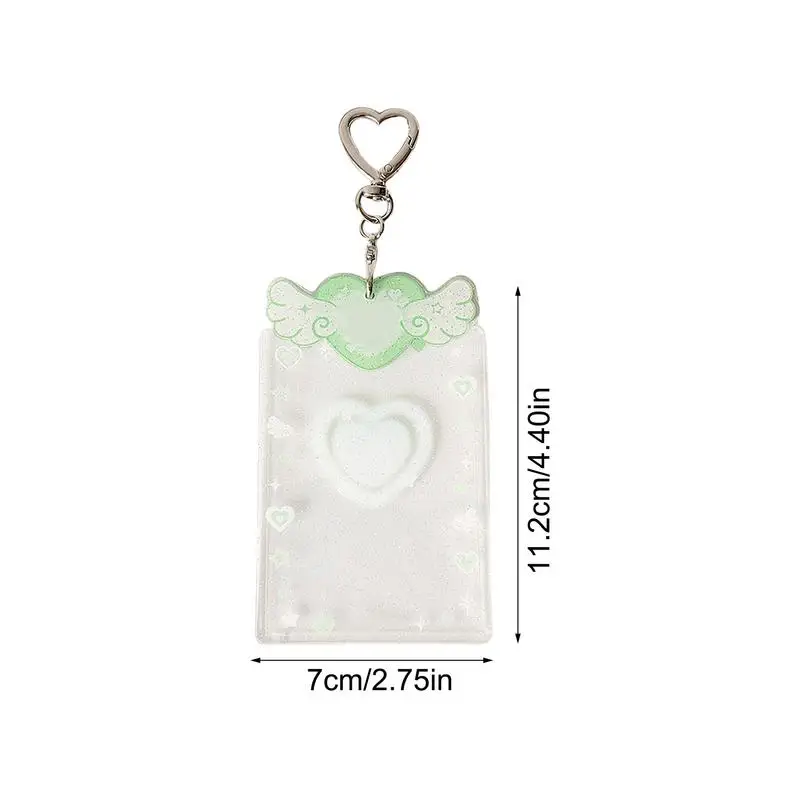 Держатель для фотокарточек, брелок для фотокарточек, чехол для ключей, акриловый милый студенческий держатель для карточек для девочек-подростков, взрослых, детей и