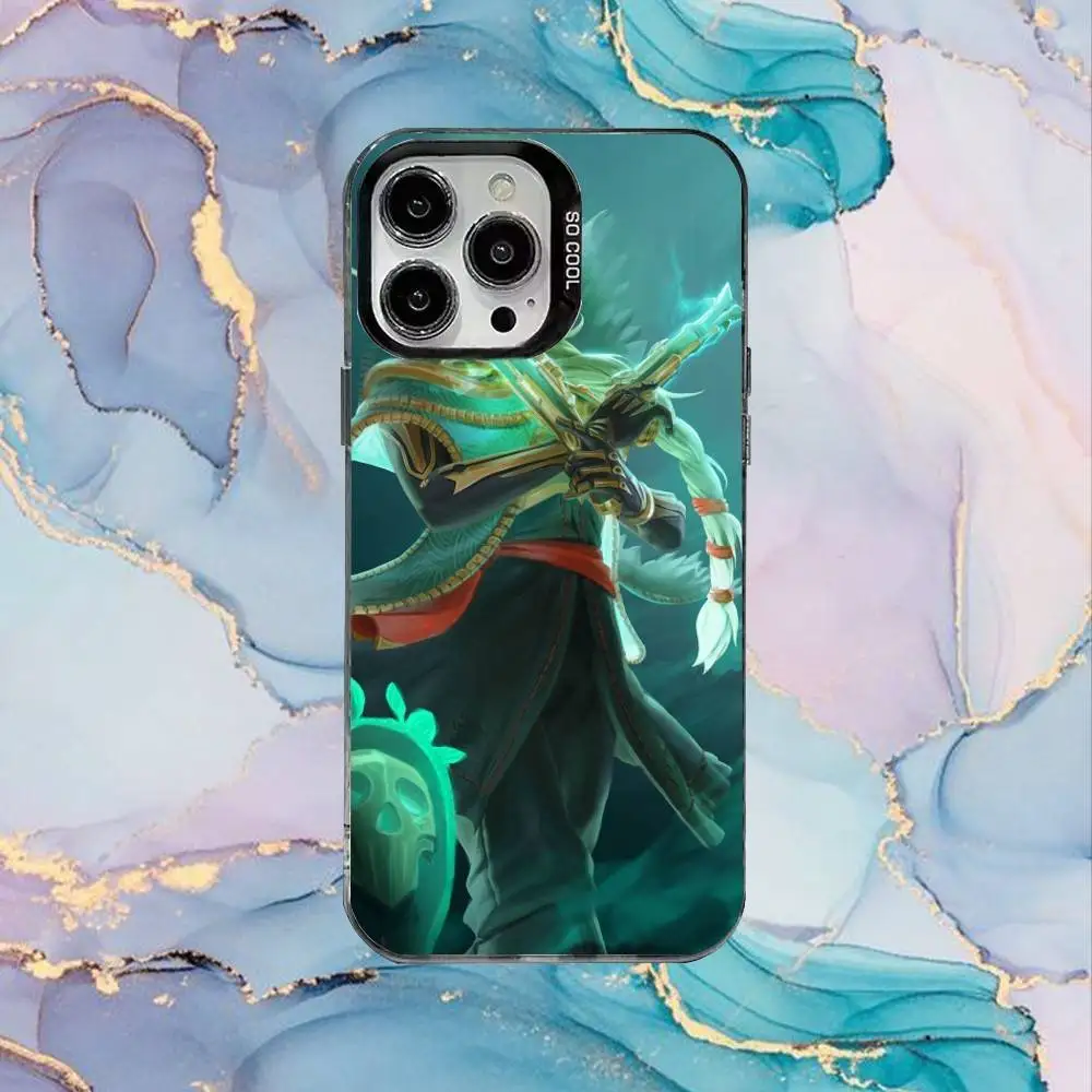 حافظة هاتف D-Dota 2 الرائعة لهاتف iPhone17,16,15,14,13,12,11 Plus، Pro Max غطاء مقاوم للصدمات من الحلوى السوداء غير اللامعة