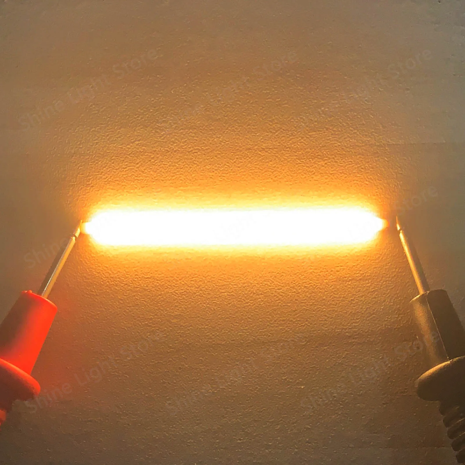20pcs DC3V/6V/9V/12V/24V 38mm LED Hard Filament COB Edison Bulb Incandescent Lamp 3000K Diode Accessories For Home Lighting DIY