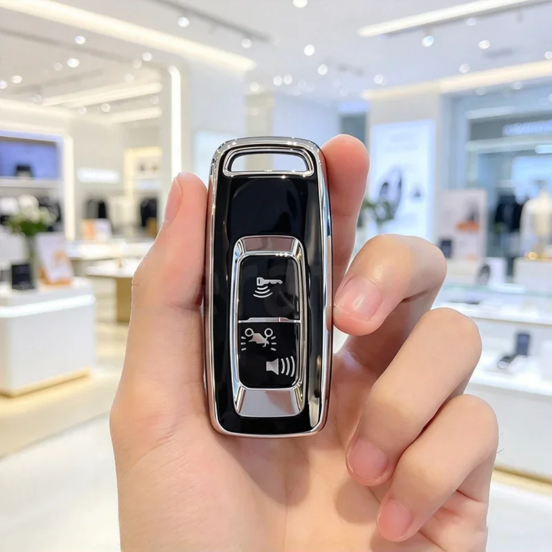 Silver Edge TPU Auto Remote Keyless Cover Shell Key Case For Honda PCX160 VISION SH350 ADV 150 PCX 125 Switch ADV Wrench 350