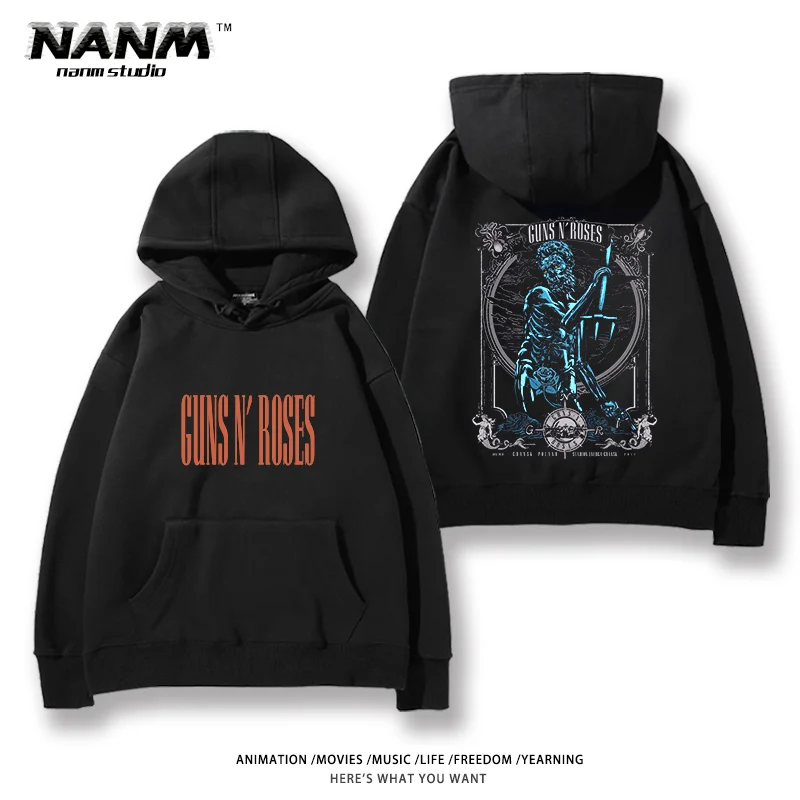 

The 2025 Guns'N'Roses Hooded Sweatshirt for Men's Autumn and Winter, A High-quality Luxury Brand, Is A Popular and Trendy Style