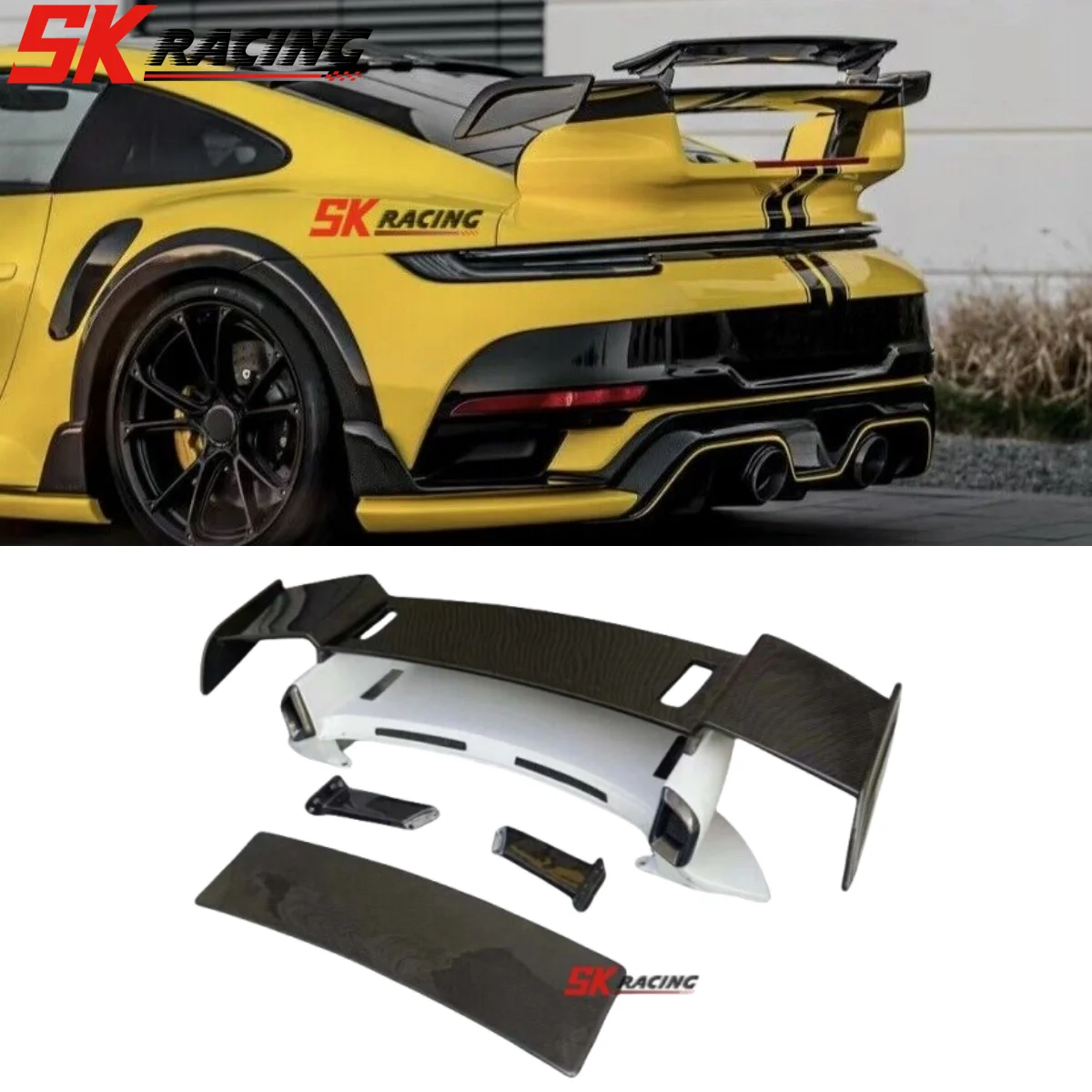 Car Accessories For Porsche 911 992 Dry Carbon Fiber Rear Spoiler Wing GT Street Style Body kits