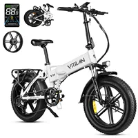 Vitilan V3 Electric Bike 750W(Peak value 1200W) Powerful Motor 48V 13Ah Battery 20*4'' Fat Tires Adult city Ebike 45miles Range