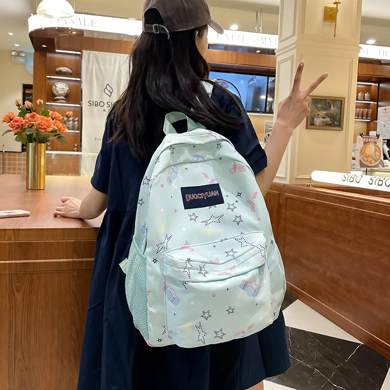 Shool Backpack for Middle School Student Women Fashion Printing Backpack Travel Bag