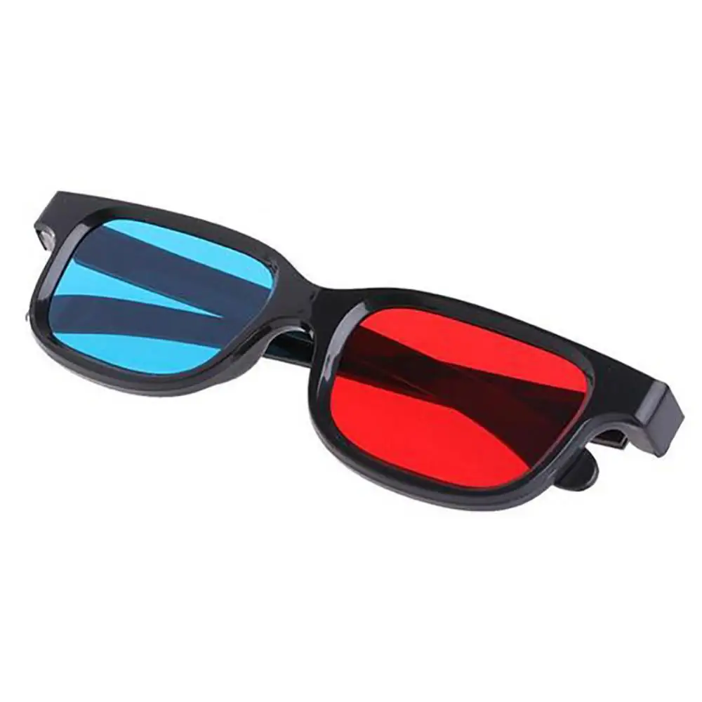 3D Glasses for Anaglyph Movie Game DVD Red Blue Cyan Plastic Frame Dimensional 3D Glasses - zdjęcie 1