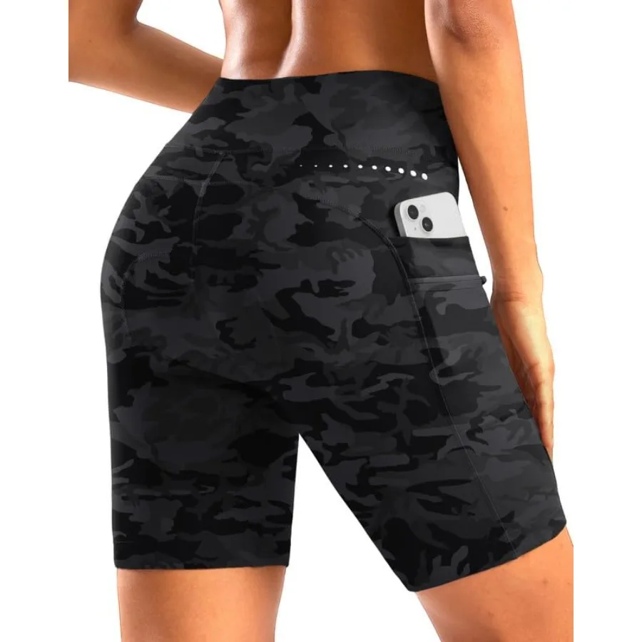 

Women's 4D Padded Bike Shorts with 5 and 7 Ride Lengths for Road Cycling Moisture-Wicking Comfort Built-in Zipper Pockets Enhan