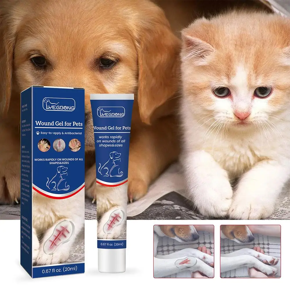 Gel de plaie pour animaux de compagnie, coupe de tous les animaux, soins de la peau pour chats et chiens