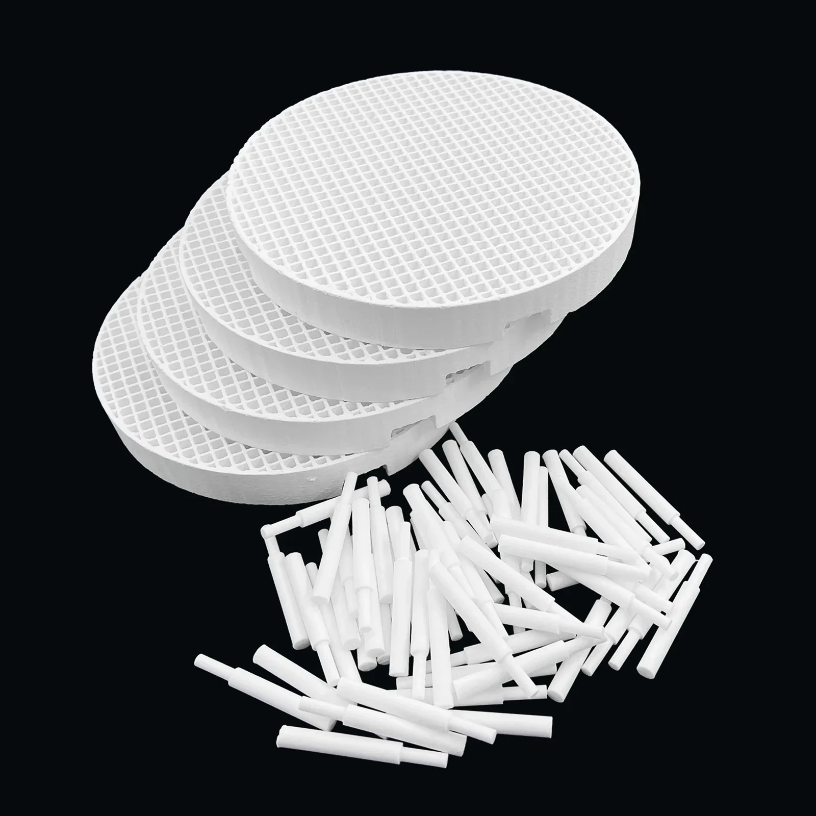 

NIGF Стоматологическая лаборатория Сотовые лотки для обжига Круглая пластина-держатель и 20 шт. циркониевые керамические булавки для спекания материала стоматологической лаборатории