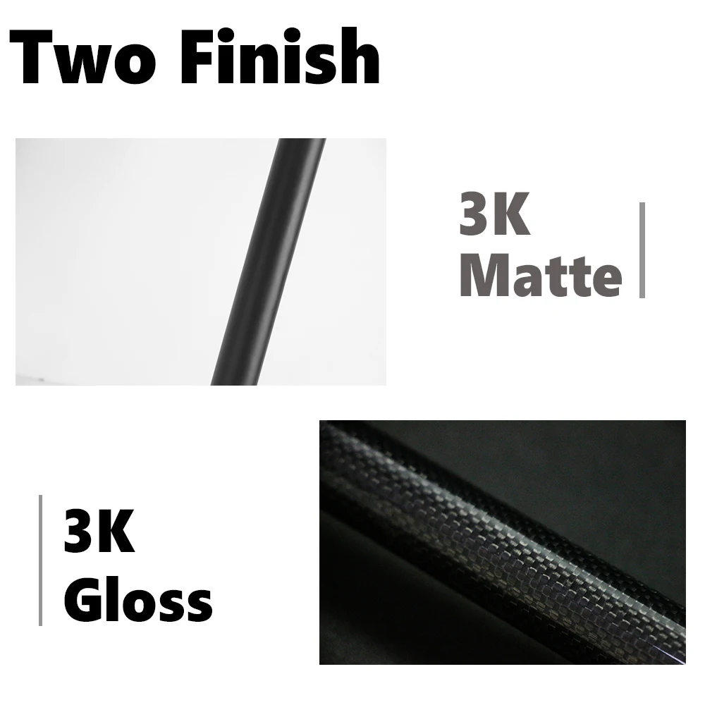 Folding Bicycle Seat Post, 0Degree, 3K Matte, Gloss Full Carbon Fiber Bike Seatpost, 31.8mm, 33.9mm, 34.9mm x 400 mm