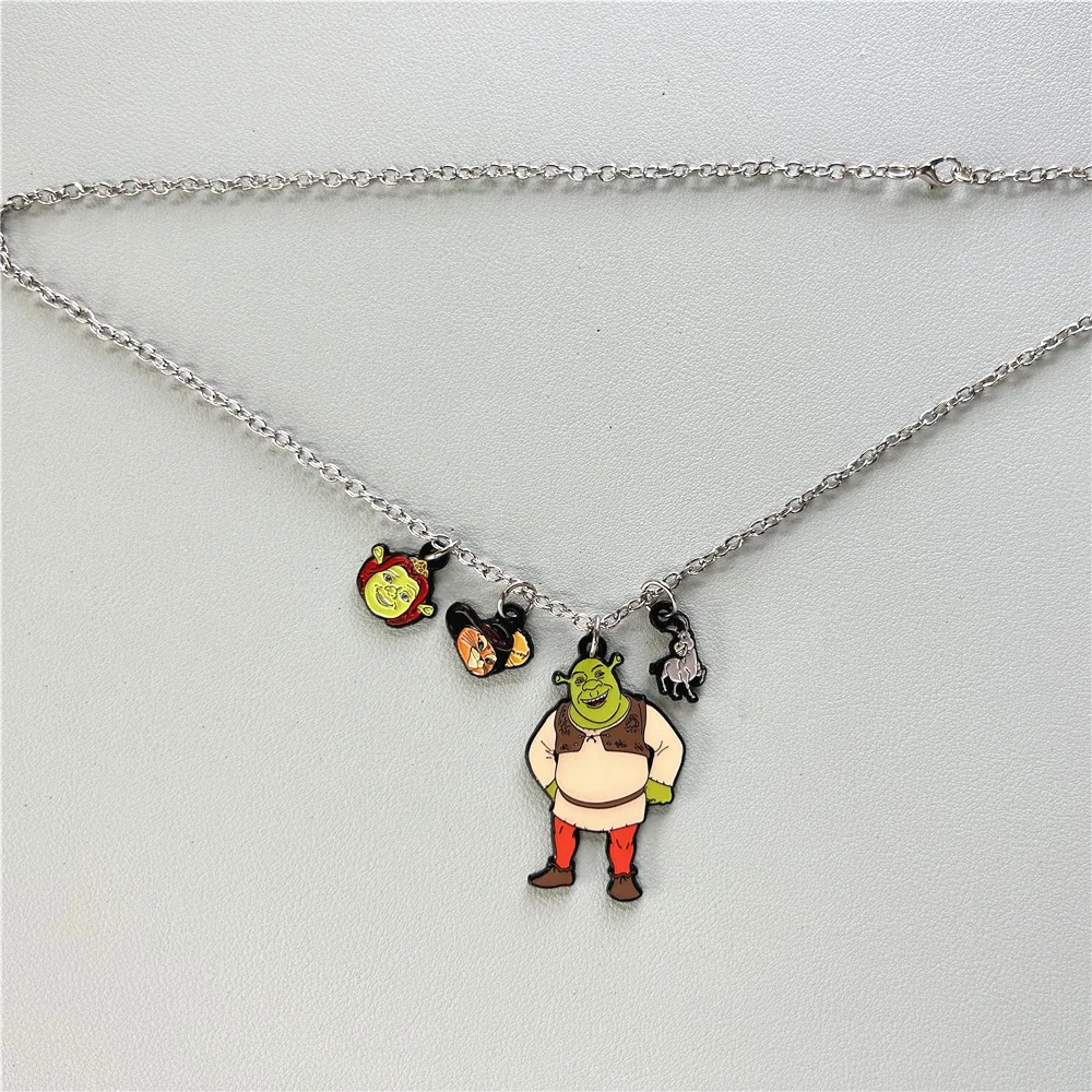 JYYH Green Monster Cartoon Comic Cosplay Surrounding Necklace High Quality Metal Jewelry Gifts for Friends Can be Wholesale