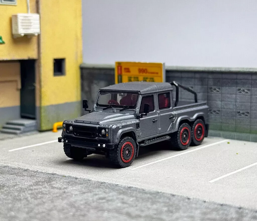 

Модель пикапа GCD 1:64 Grey Defender 6x6, коллекционный литой автомобиль