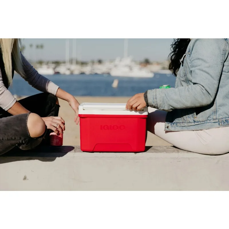 9 QT Laguna Ice Chest Cooler, Red