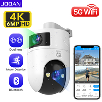 JOOAN 4K HD Wifi PTZ Camera Outdoor Dual Lens 5G Wifi Auto Tracking  IP Camera Security Baby Monitor CCTV Video Surveillance