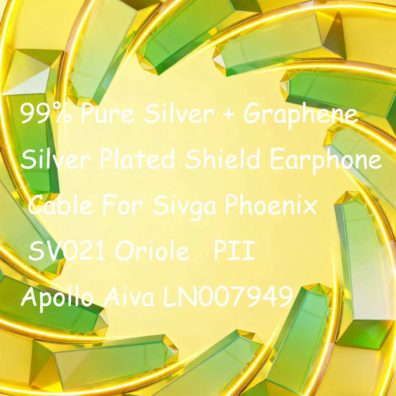 99% Pure Silver + Graphene Silver Plated Shield Earphone Cable For Sivga Phoenix SV021 Oriole   PII  Apollo Aiva LN009051