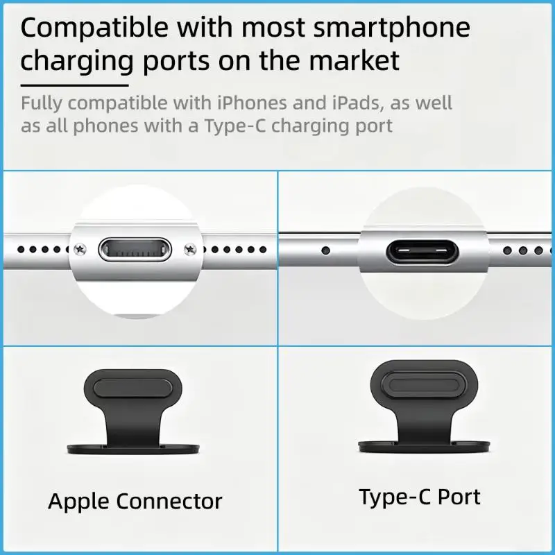 5 Stück USB-C-Staubstopfen, selbstklebende Abdeckung für den Ladeanschluss des Telefons, 5 Stück Schutz für Android – Detail 3