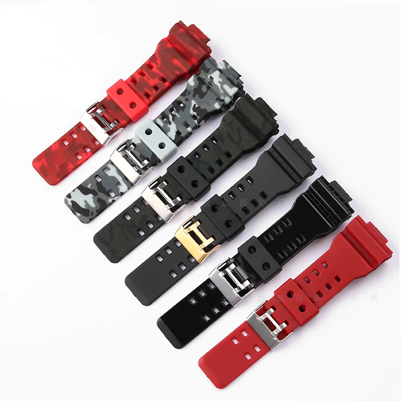 Resin strap for CASIO G-SHOCK GA-110/100/400/700 GD120GA GW-8900 waterproof camouflage rubber watchband men\'s Watch accessories